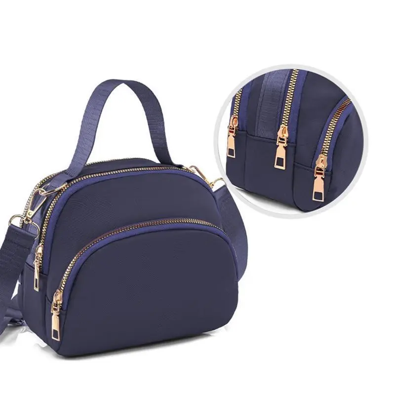 Women's 2026 Trendy Solid Color Quilted Nylon Crossbody Bag with Zipper, Wrist Strap, Minimalist Decluttering Design, Portable Everyday-Daily Use Bag for Outdoor Fitness, Hands Free Women's Crossbody & Shoulder Bags