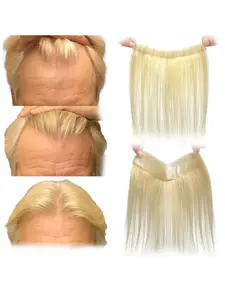 Blonde Straight Human Hair Wigs, Natural Look Real Hair Extensions for Men, Breathable Wig for Party, Daily Use