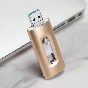 Multi-Application 4 in 1 USB Storage Flash Drive, Portable High Speed USB 3.0 Memory Storage, Durable OTG Flash Drive with Type-C Adapter for Phones, PC, Phone Computer Accessories, External Storage, Gifts For Men, Thumb Drive