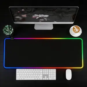 LED Mouse Pad - Glowing RGB LED Extended Gaming Desk Mat, Dynamic Lighting & Non-Slip Base tiktokshopspringglowup