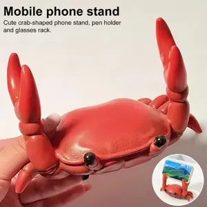 3D Crab Claw Phone Stand, Multifunctional Desktop Holder, Unique Crab Pen Holder and Decorative Model for Home Office Use