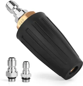Turbo Nozzle Pressure Washer, 4000PSI 4.0GPM Rotating Turbo Nozzle with 1/4’’ 3/8’’ Quick Connect Power Washer Turbo Nozzle Water Durable Garden Hose