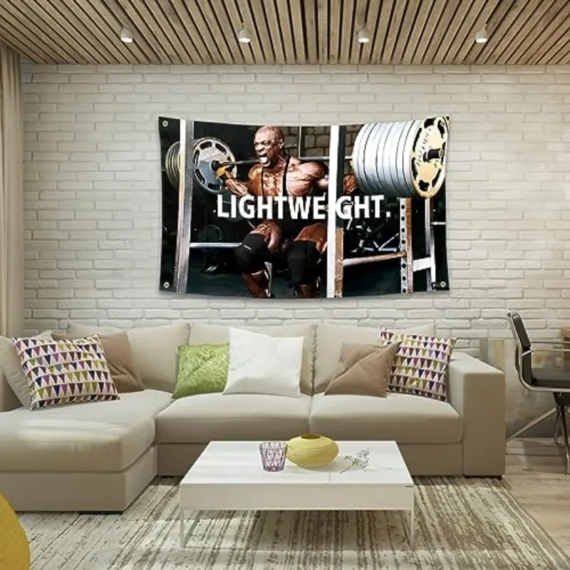 2D Flat Banner 1pc, Ronnie Coleman Lightweight Fun Poster Wall Flag, Durable for University Dorms, Outdoor, Bedroom, Party Gifts, Travel, Wall Hanging Tapestry