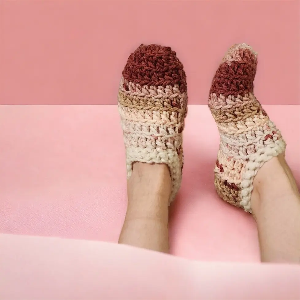 Crochet Chunky Slipper Socks