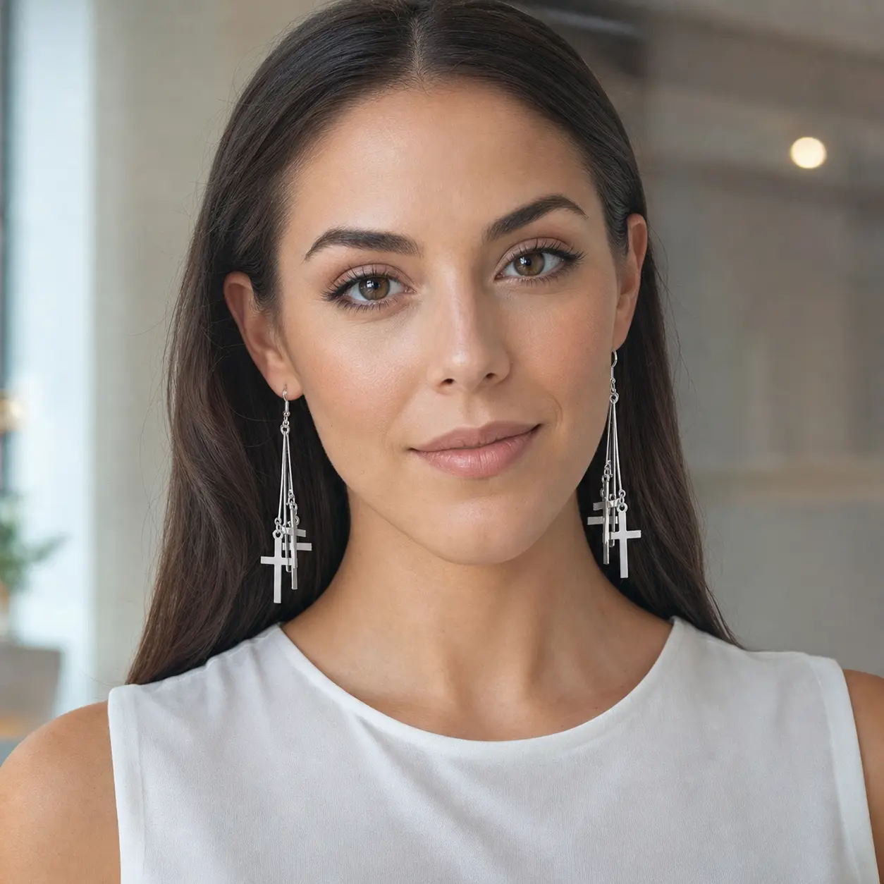 Multiple Cross Stud Pendants Set| BFF Gift - Chic Versatile Unique Accessories Valentine's Day gift Ear Studs Ear Clips