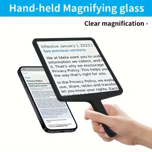 5x Magnifying Glass with Flat Lens, Portable Handheld Magnifier for Jewelry, Coins - Ideal Gift for Mother's Day, Father's Day, Birthdays - Durable Construction for Home, Office, Classroom, Office Stationery Supplies, Desk Gadgets
