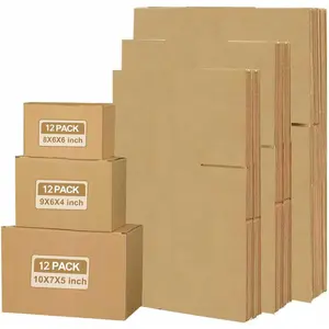 36Pcs Shipping Boxes,8x6x6 & 9x6x4 & 10x7x5 Mix and Small Shipping Boxes,3 Sizes 12PCS Each shoe boxes cardboard.