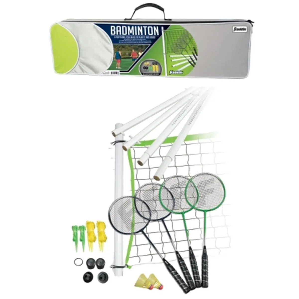 Franklin Sports Intermediate Badminton Set, Professional Badminton Equipment for Competitive Recreational Play