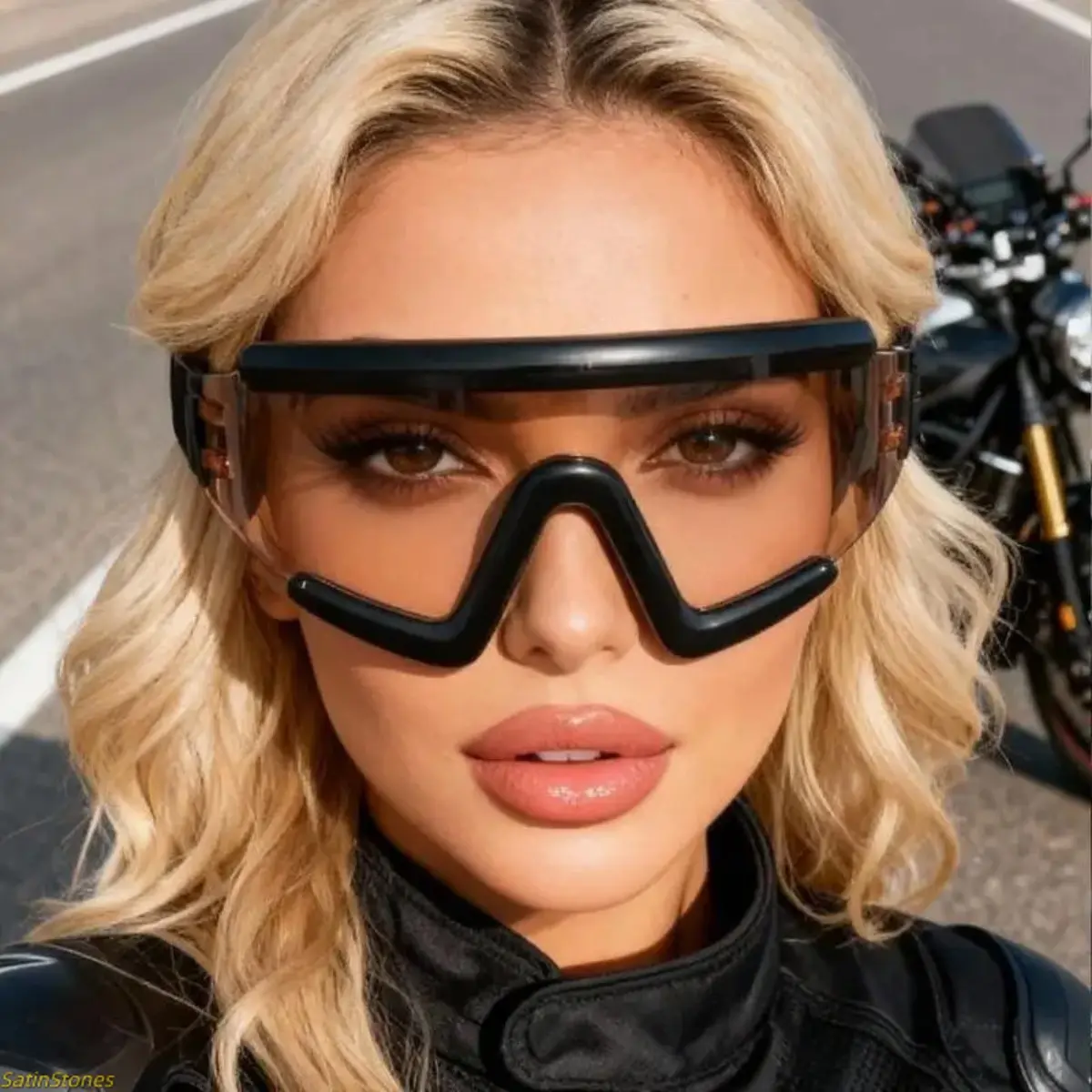 2026 Unisex Oversized Sporty Wrap Around Sunglasses - Secure Windproof Sports Eyewear, Anti-Glare, Anti-Sand, UVA/UVB Protection, Blue Light Blocking Lenses for Cycling Workout, Outdoor Riding, Sporty Sunglasses, Adventure