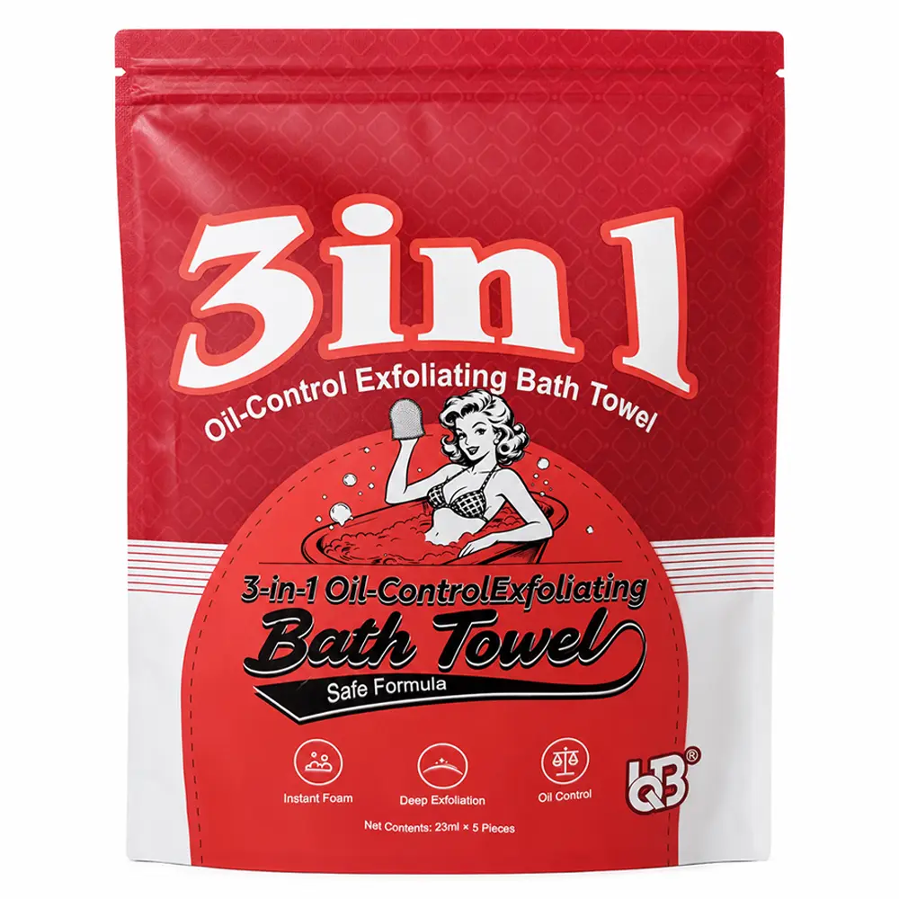 3 in 1 Oil-Contrlol Exfoliating Bath Towel,5pcs