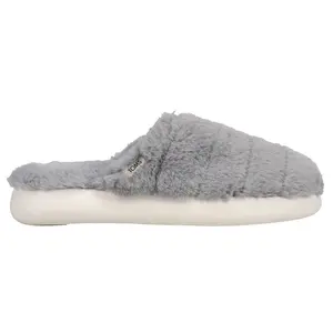 TOMS Womens Alpargata Fuzzy Mallow Mules Flats Casual - Grey