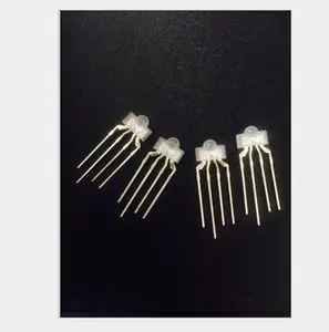 5pcs 3MM 4pin Diffused RGB Tri-Color Red Green Blue LEDs Common Anode Nipple Pkg
