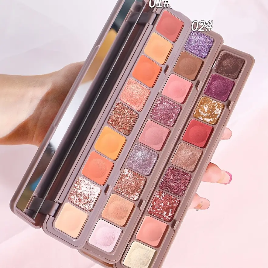9-Color Glitter Eyeshadow Palette, Containing Glitter Flakes And Colorful Tones, Easy to Apply, Long-Lasting Waterproof Eye Makeup, Create a Variety of Eye Makeup, Multiple, The Perfect Gift Eye Makeup Lovers