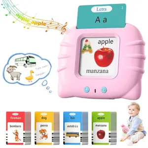 KIDGENIUS Easter Gift for Kids | Spanish & English Bilingual Educational Flash Cards, Preschool Learning Toy for Early Childhood Enlightenment Vocabulary Flashcards