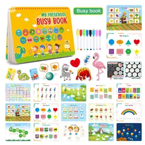 Busy Book for Toddlers - My Preschool Learning Activities 15 Themes Learning Educational Coloring Books, Montessori Autism Sensory Travel Toys, Easter Basket Stuffers, Christmas Birthday Gifts for Kids Ages 3+