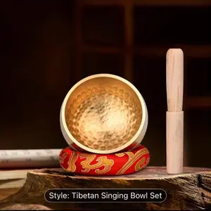 Lela’s GemStoneZ Guardian Frequency Singing Bowl Set for Sound Healing Energy Clearing Meditation Tool with Sage & Selenite Stick Tibetan Style