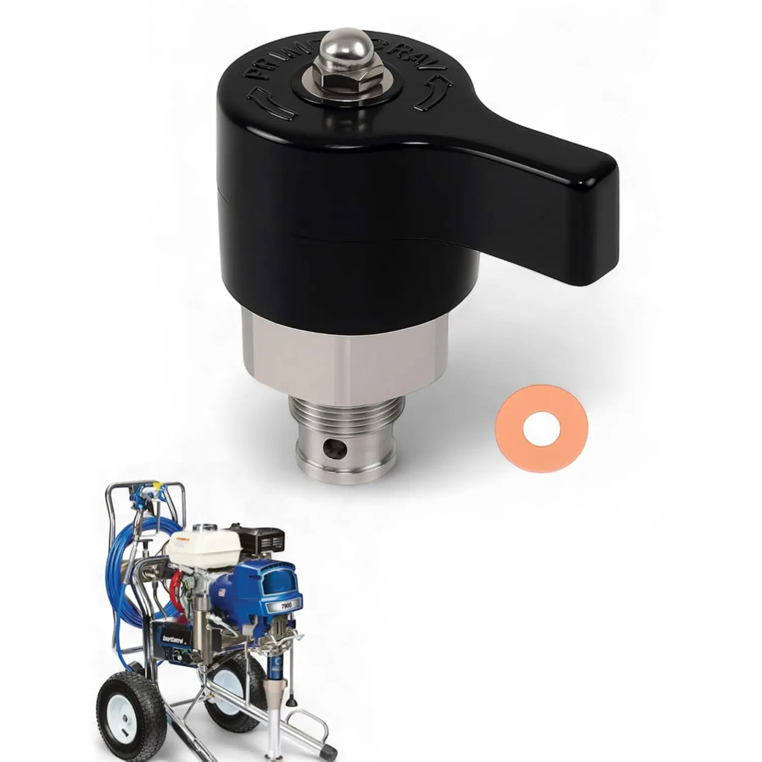 Graco 5900/7900/833/695/795/1095 Replacement Parts Drain Valve Primer Switch Spray Valve Kit, Heavy Duty Durable & Rust-Proof Design
