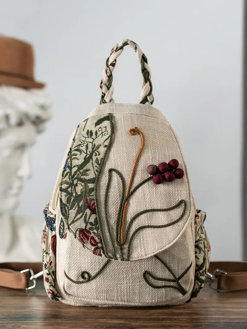 Vintage Embroidered Women Backpacks BohoBackpack Purse Ethnic Travel ShoulderBag Amazon.com: Goodhan Vintage Embroidered Women Backpack  main image 4