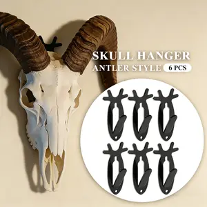 1/3/4/5/6 set of European style skeleton wall hooks, deer horn shaped wall hanging hook brackets, creative wall hanging storage hooks, home living room bedroom decoration storage racks