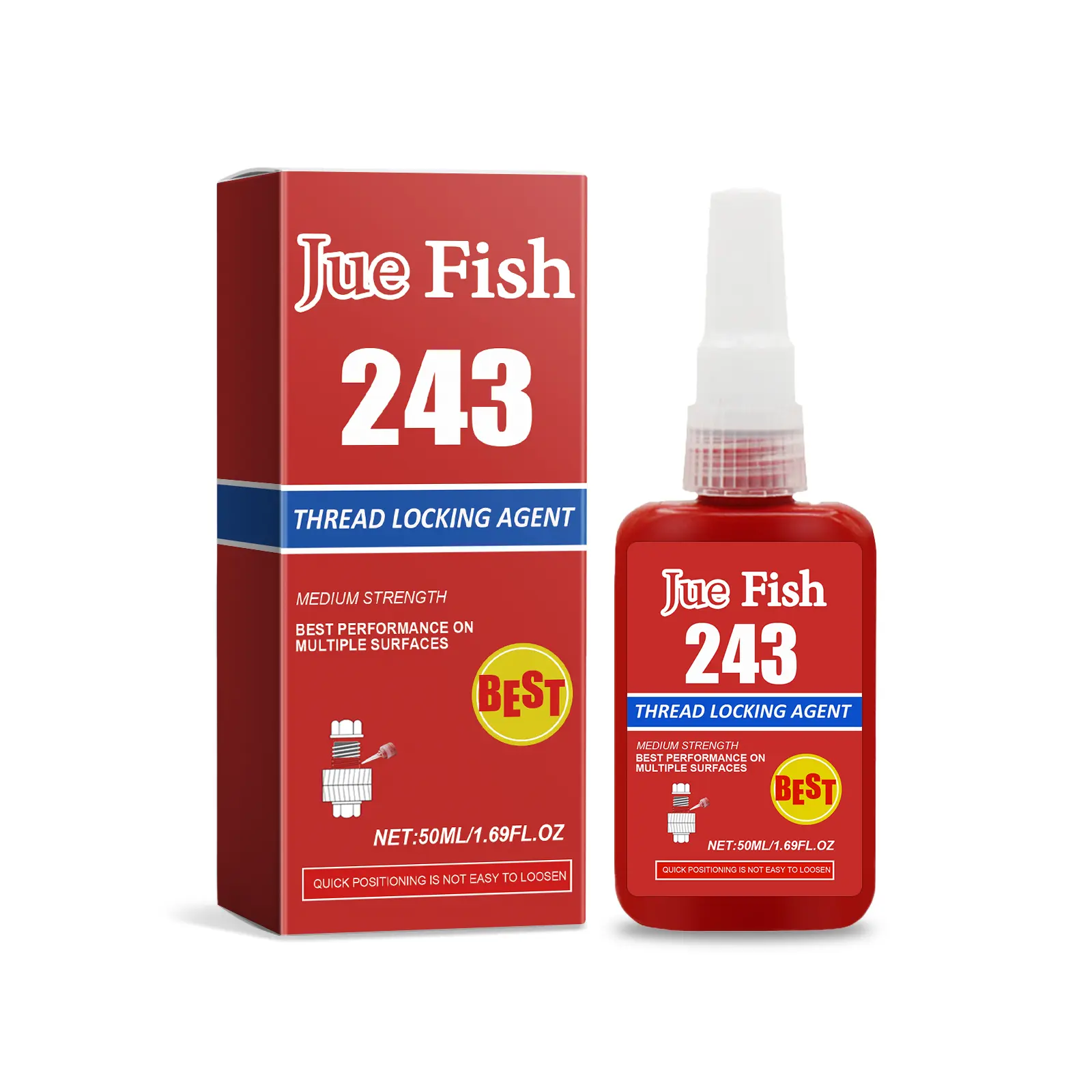 Jue-Fish Thread Sealant – Liquid PTFE Thread Locker, Anaerobic Pipe Thread Sealant, Anti-Loosening & Leak-Proof Adhesive