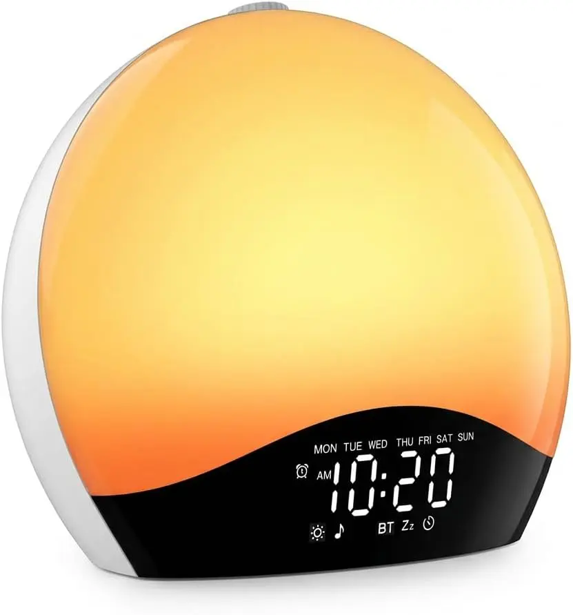 Sunrise Alarm Clock and Sound Machine Nightlight, Digital Dimmable Clock for Bedroom, 26 Sleep Sounds, White Noise Machine for Baby, Adults, Wake Up Light Alarm Clock for Kids
