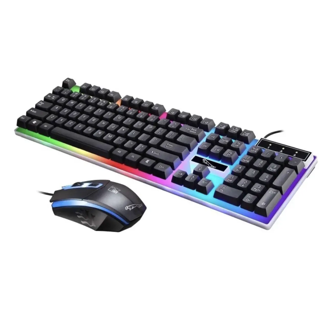 RGB Keyboard and Mouse Set with LED Backlighting for Enhanced Gaming Experience
