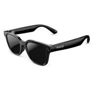 Rokid 2026 AI Glasses Style smart glasses with Gemini3 flash, real-time translation,12MP & 4K Camera, open-ear audio, Lightweight (38.5g), voice-controlled assistant, Hands-Free Calls, Productivity for Travel, Work(no display)