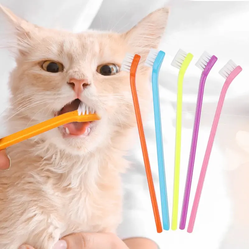 3 Pcs Dog & Cat Toothbrush Set – Nontoxic Teeth Cleaning, Bad Breath Care for Pets