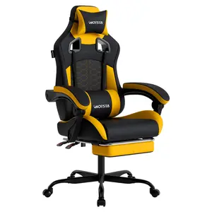 SUIKDA Office Gaming Chair, with Pocket Spring Cushion and Memory Foam Lumbar Pillow, Desk Chair Reclining, Mesh Swivel Rolling Task Chair Furniture Ergonomic Office Gaming Chair
