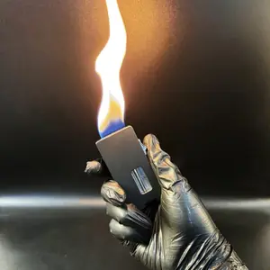 Cool Lighter with Extra Wide Soft Template - Smart Shake to Turn Off the Flame, Rechargeable Zinc Alloy Electronic Lighter, Clear Window for Candles and Aromatherapy - Ideal Men's Gift for Outdoor Camping (Butane Gas Not Included)