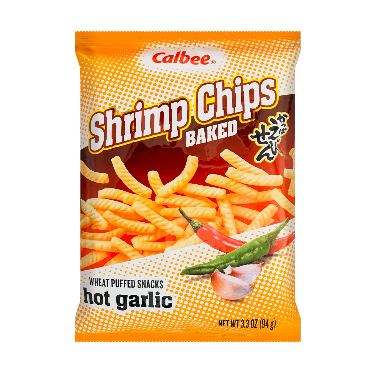 CALBEE CALBEE Shrimp Chips Hot Garlic Flavor, 3.3oz