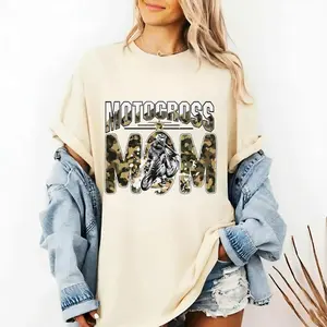 Motocross Mom Camo T-Shirt, Dirt Bike Racing Shirt, Cool Mom Outfit, Offroad Lover, Mother's Day Outfit, Gift for Mom Women, Unisex Graphic Tee, Trending Shirt