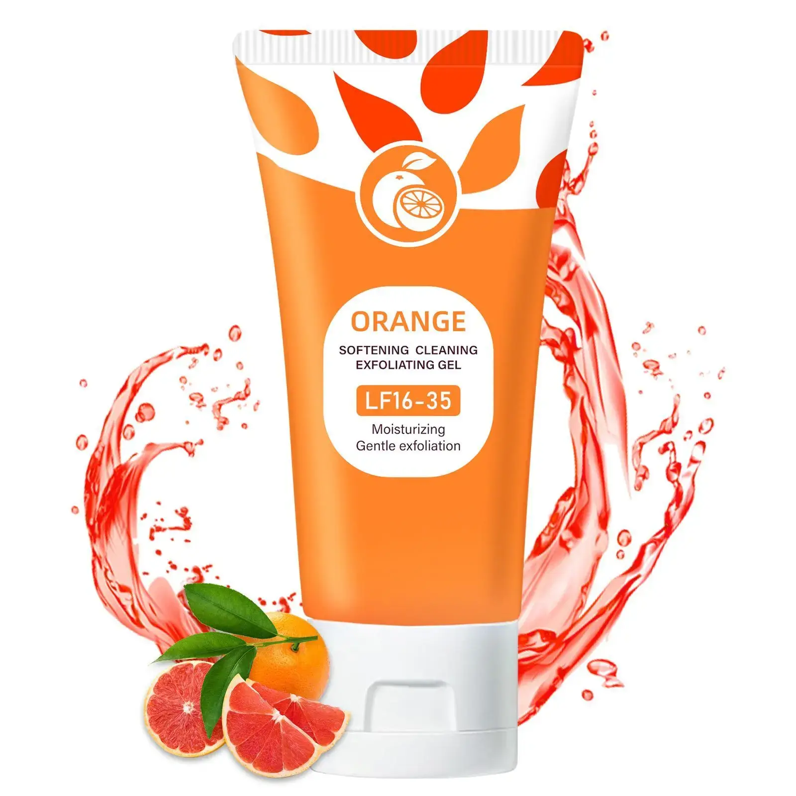 Orange Scented Exfoliator Clear Gel LF16-35 Gentle Exfoliation Nourishing Moisturizing Deep Cleansing for Face & Body All Skin Types Exfoliating Gel Exfoliant