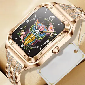 LIGE Fashion Rhinestone Decorated Smart Watch, Waterproof Digital Watch with Health Monitoring, Wireless Call Smart Watch, Durable Gadget Watch, Sports Watch for Women Wristwatch, Waterproof Multifunctional Watch