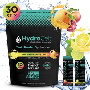 HydroCelt Electrolyte Drink Mix – Sugar-Free Hydration Powder, Sodium (Celtic Salt)+ Potassium + Magnesium, 30 Stick Packs, Variety Pack
