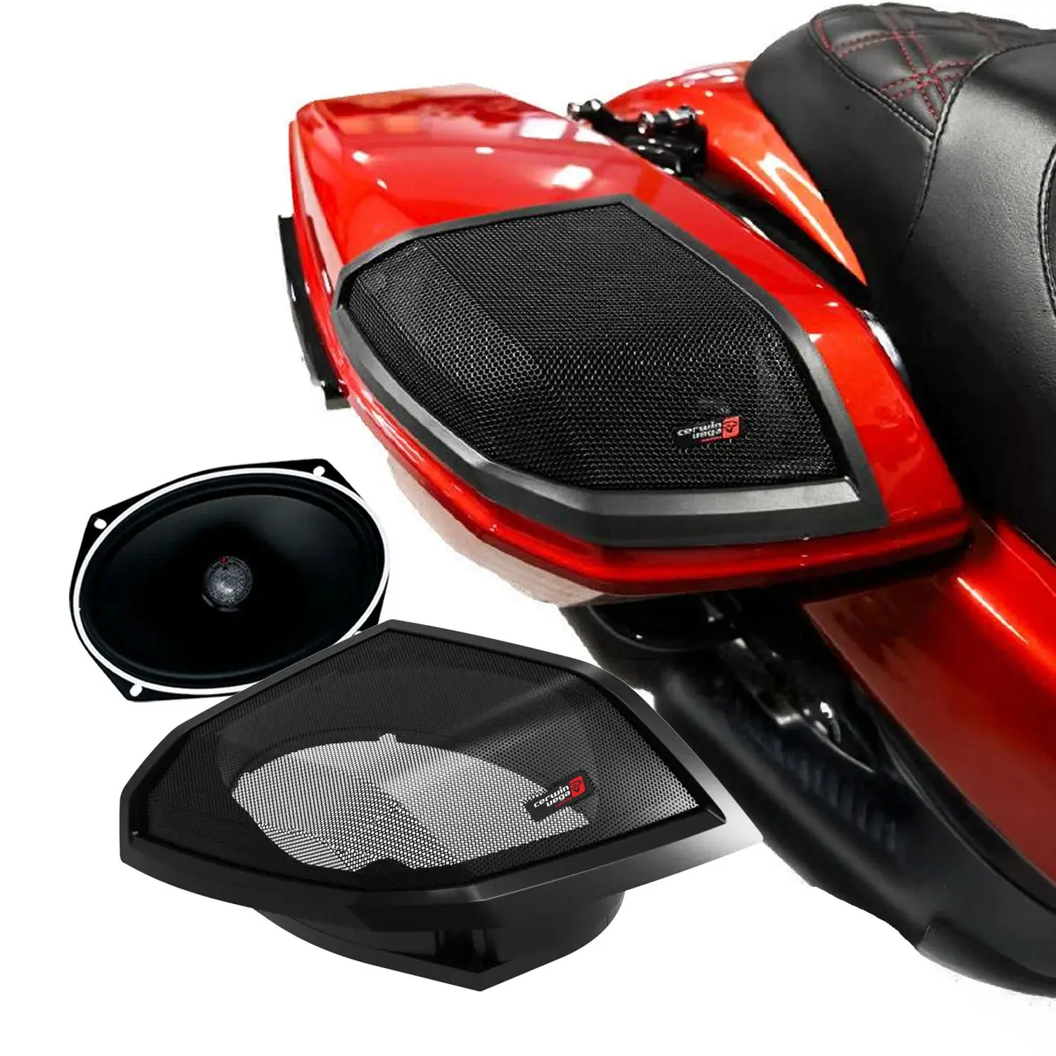 2024+ Harley Davidson® Cut-In Lid Kit with Stroker ST69CX (4Ω) Speakers - RPMST694LK24
