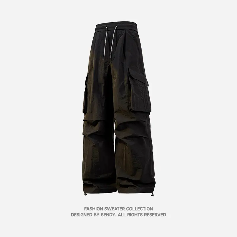 Youxu Outdoor Functional Paratrooper Pants Boys Spring Retro Loose Straight Pants Loose Drop Men's and Women's Same High Street Overalls 8603