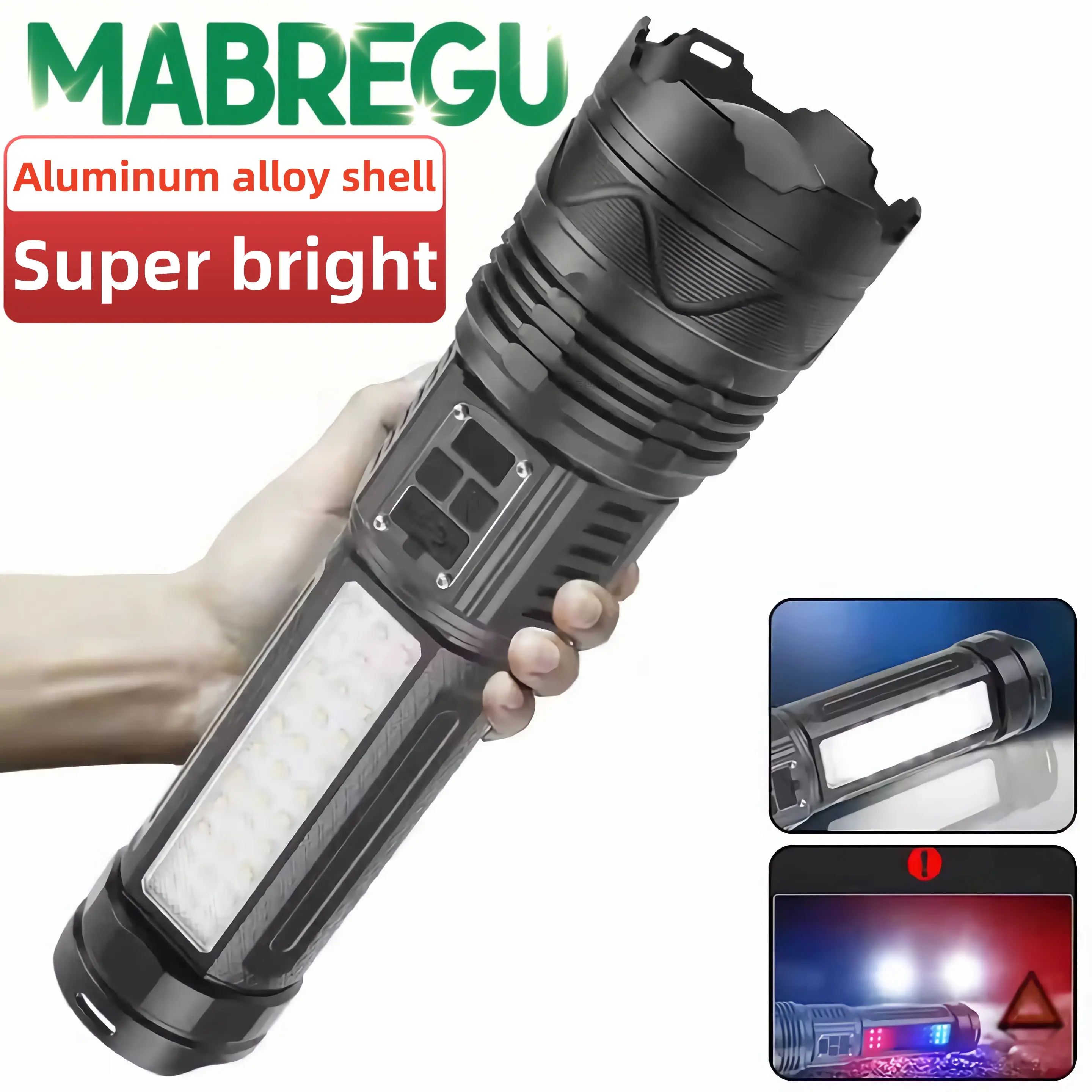 Extra Large Flashlight Upgraded Tactical Flashlight, High-strength Aluminum Alloy Body, Ultra Bright, Suitable for Camping, Hiking and Fishing