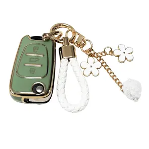for Kia for Hyundai Car Key Protection Case with Keychain, Car Key Protector, Car Key Accessory, Soft Durable Tpu Material, 360 Degree Protection, Fits Kia 2009-2013 Soul, 2010-2013 Sportage, 2006-2011 Rondo, 2011-2013 Rio, Key Fob Protector