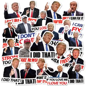 100Pcs （ contains 20 different emoticons）I Did That Trump Sticker - Vinyl Sticker, Water Resistant, 1.5" x 1.5", Anti-Trump, Meme Sticker, Fdt