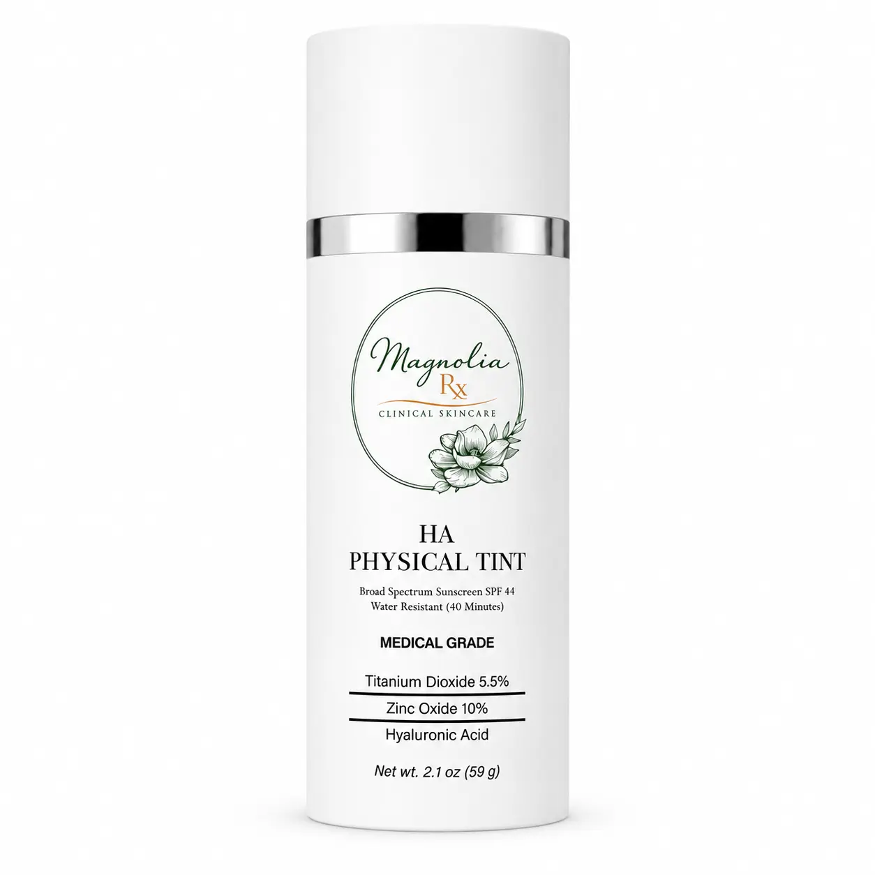 Magnolia HA Physical Tint SPF 44 | Mineral Sunscreen with Hyaluronic Acid