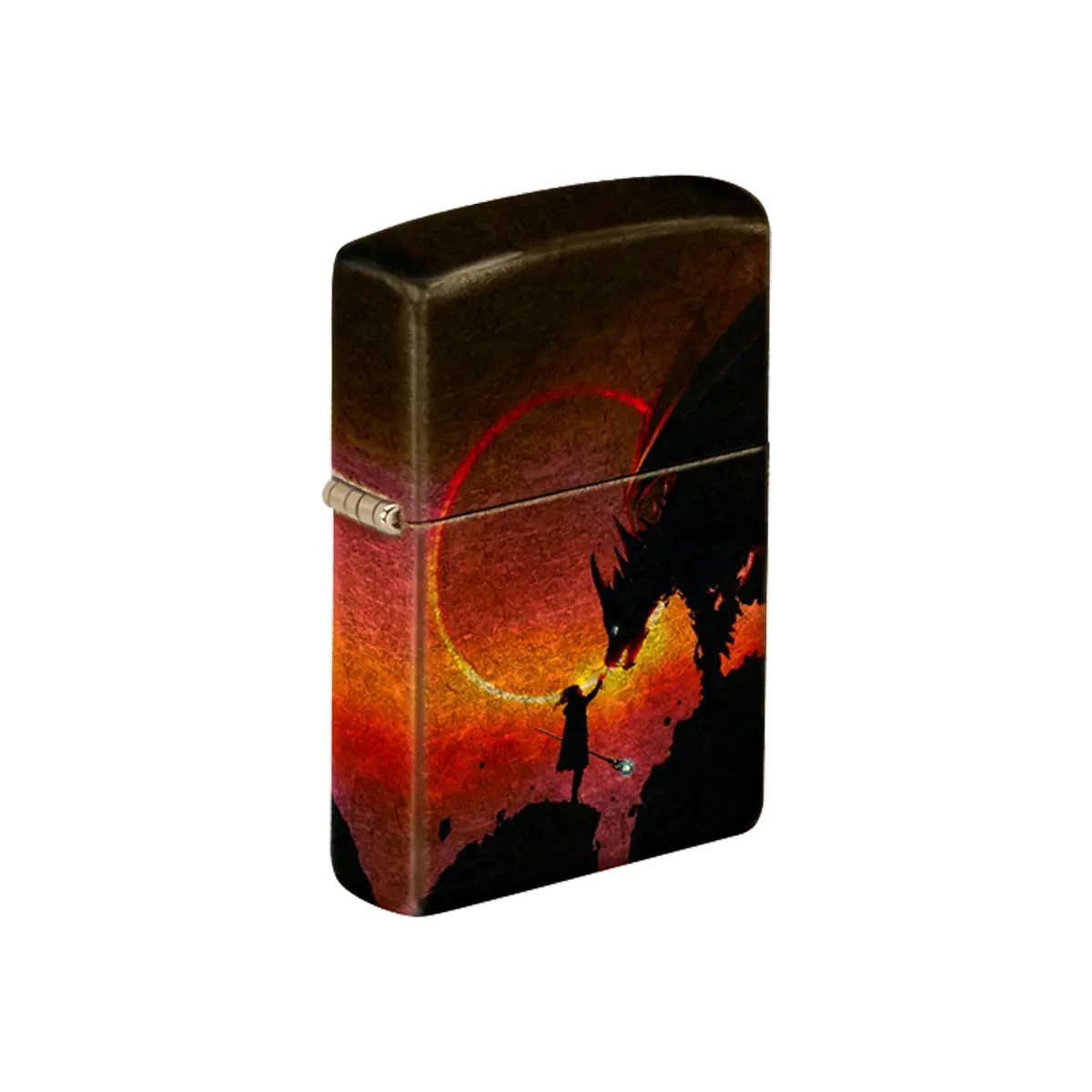 Zippo Pet Dragon Lighter - Tumbled Brass, 540 Fusion Finish, Mystical Symbolic Artistic Power Design, Powerful Protection Themed Collectible, Unisex Lighter Accessory, Ideal Gift, Accessories