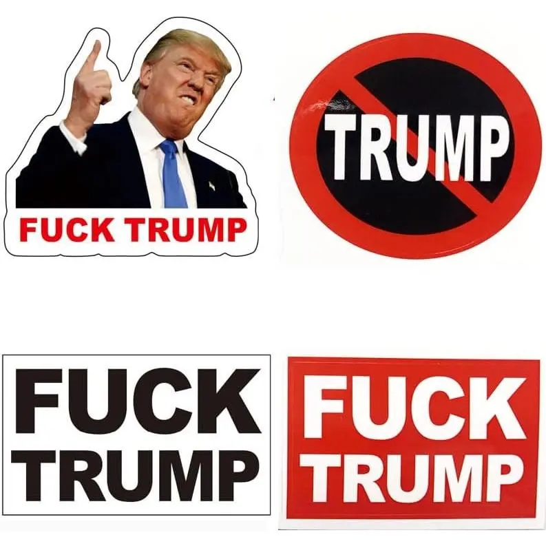 100 count  Trump Stickers Unti Trump Stickers Anti Trump Merchandise Funny Decal   Easy to Remove, No  Leaves, Funny Decal Fdt Sticker