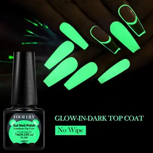 Glow in Dark Gel Nail Polish, Gel Based, Soak Off Gel, 1 Count Long Lasting UV LED Lamp Nail Art Gel, Manicure DIY Gel, UV Light Gel for Women & Girls, Glow in the Dark Nail Polish