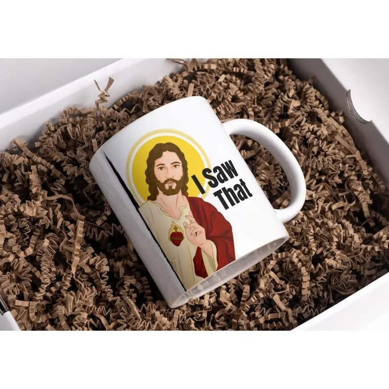 Jesus I Saw That Mug | Jesus Meme Coffee Mug | Funny Christian Mug | Funny Jesus Mug | Jesus Peeking Coffee Cup | Jesus Christ Mug  mug gift for her/ him