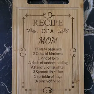 gift for moms custom laser engraved cutting board Chopping Kitchen Sturdy