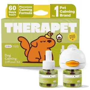 TherapetMD 60-Day Dog Calming Diffuser - Helps with Stress, Destructive Behavior, Pee Accidents, Separation Anxiety, Barking, Aggression & Chewing - 60-Day Refill Included - Packaging May Vary - Results May Vary