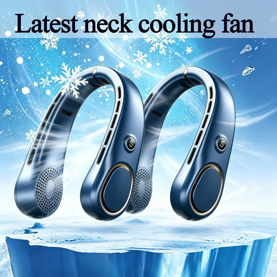 Neck Fan, Portable Bladeless Neck Fans, Upgrade360° Airflow, Super Quiet, 3 Speeds, 3000mAh PersonalWearable Neck Fan, Upgraded Cooling Air Volume USBRechargeable Hands Free Fan
