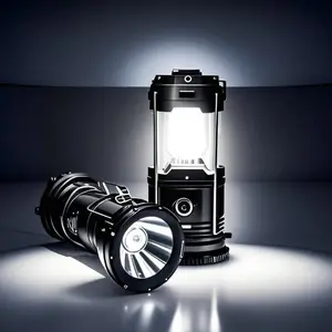 Zhongguo Solar Camping Lantern 1/2/4pcs Collapsible LED USB Rechargeable Flashlight for Camping Hurricanes Power Outages Supplies Storm Survival Kit Travel Accessory