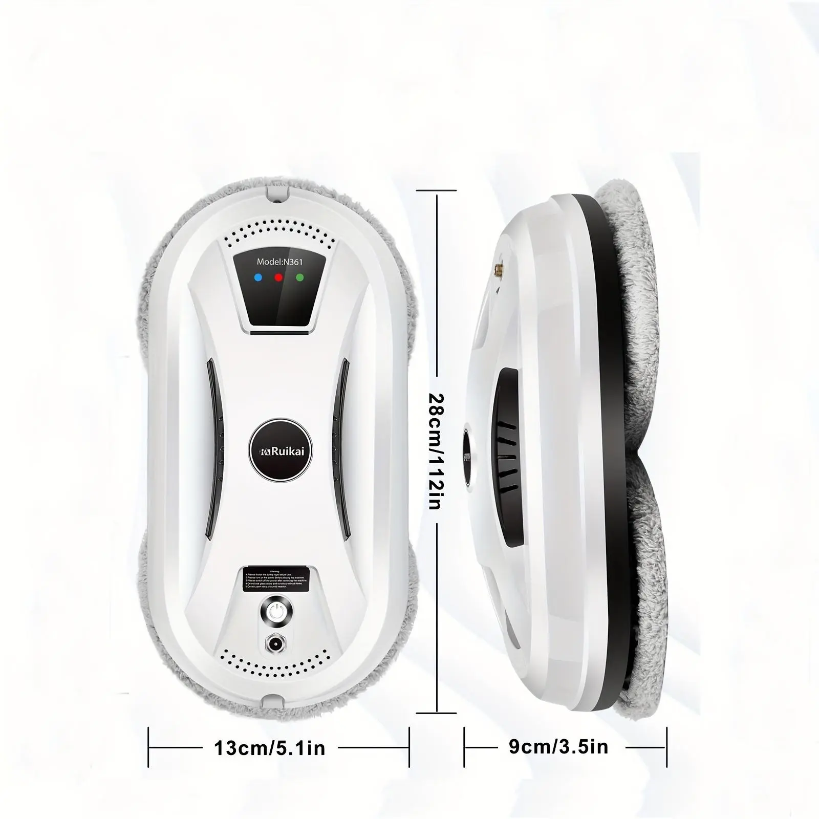 ·attraction6000Pa · power-off protectionMore reassuring to use twisting and wipingFully Automatic Window Cleaning Robot with Remote Control & Cleaning Cloths: Remote-Controlled, Electric, and Intelligent— (Includes 10 Cleaning Cloths)